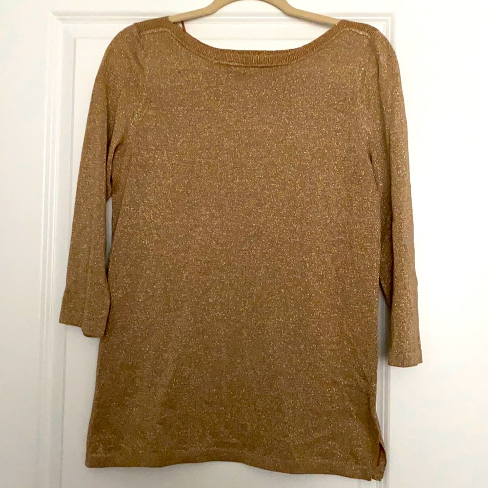Jones New York Signature Gold Sweater Sz M